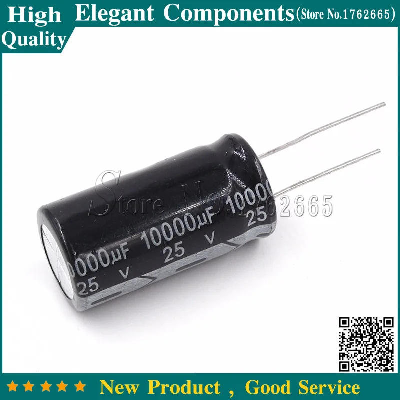 5pcs 25v 10000uf 10000mfd 105c aluminum electrolytic capacitor 18×35mm